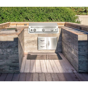 Le Griddle-3 Burner gas - 304 Stainless Steel Construction placed outdoor kitchen
