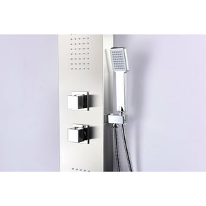 Anzzi Two Directional Acu-stream Body Jets, Two Shower Control Knobs and Euro-grip Free Range Hand Sprayer in Brushed Steel SP-AZ8093 - Vital Hydrotherapy