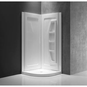 Anzzi Gradient 36 in. x 36 in. x 74 in. 2-piece DIY Friendly Corner Shower Surround in White SW-AZ006WH - Lifestyle - Vital Hydrotherapy