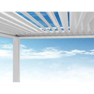 Bon Pergola Motorized Aluminum 10'x10' Villa Pergola VP-DIY-3325 - White - Closeup view - Vital Hydrotherapy