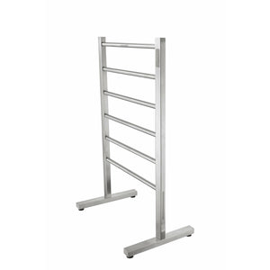 Anzzi Kiln Series 6-Bar Stainless Steel Floor Mounted Electric Towel Warmer Rack (Brushed Nickel) TW-AZ068 - Vital Hydrotherapy