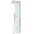 Anzzi Lynn 58 Inch Three Directional Acu-stream Body Jets Shower Panel with Swiveling Overhead Rainfall Shower Head, Four Shower Control Knobs and Euro-grip Handheld Sprayer - White Deco-glass Body - SP-AZ031 - Vital Hydrotherapy