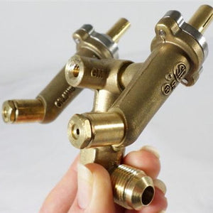 MHP Natural Gas Dual Gas Valve Assembly For WNK - #49 ORIF GGVLV32 - Brass Construction - Includes Natural Gas Orifices - Vital Hydrotherapy
