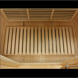 Maxxus Bellevue Low EMF FAR Infrared Sauna Natural hemlock wood construction floor