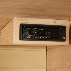 Maxxus Low EMF FAR Infrared Sauna - 2 PersonFM Radio with BT, MP3 auxiliary, SD, and USB connection