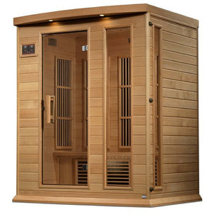 Maxxus 3-Person Near Zero EMF (Under 2MG) FAR Infrared Sauna (Canadian Hemlock) MX-K306-01-ZF - Vital Hydrotherapy