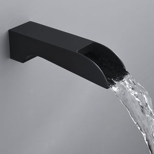Anzzi Mezzo Series Wall Mounted Tub in Matte Black Spout SH-AZ0 - Vital Hydrotherapy