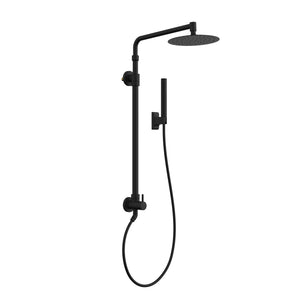 PULSE ShowerSpas Shower System - Atlantis Shower System - All brass body and fixtures - 10-inch rain showerhead along with the 5 PULSE Power Nozzles, hand shower holds by the hand shower holder and Brass diverter - Matte black - 1059 - Vital Hydrotherapy