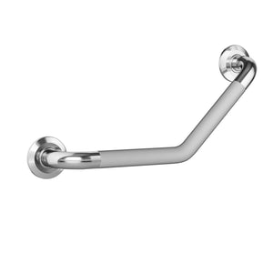 PULSE Ergo Angle Bar - Made of 304 Stainless Steel - with a decorative angled design - Safety bar in Polished Chrome finish - with Ergonomic soft grip and Toilet Paper Holder - 4007 - Vital Hydrotherapy