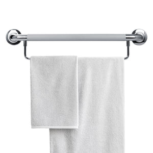 PULSE Ergo Safety Bar Stainless Steel - With a decorative design - Safety bar in Polished Chrome stainless finish - Ergonomic soft grip and Optional Towel Bar with white towel - 4006 - Vital Hydrotherapy