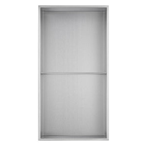 PULSE ShowerSpas Niche – 304 Stainless Steel - 10mm thin, sleek rectangular border - Stainless Steel Brushed - NI-1224V - Vital Hydrotherapy