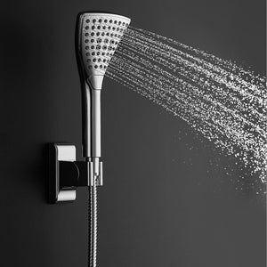 PULSE ShowerSpas Shower System - PowerShot Shower System - 3-function hand shower with hand shower holder - Polished Chrome - Rain showerhead - 1056 - Vital Hydrotherapy