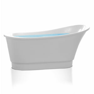 Anzzi Prima 67 in. Acrylic Flatbottom Non-Whirlpool Bathtub in Marine Grade Acrylic High Gloss White FT-AZ095 - Vital Hydrotherapy