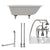 Cambridge Plumbing 60-Inch Rolled Rim Cast Iron Clawfoot Tub (Porcelain enamel interior and white paint exterior) and Deck Mount Plumbing Package (Brushed Nickel) RR61-463D-6-PKG-7DH - Vital Hydrotherapy