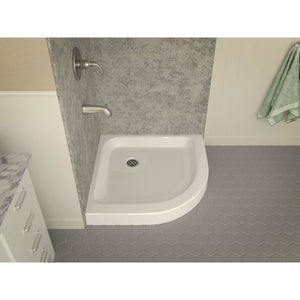 Anzzi Randi 36 x 36 in. Neo-Round Double Threshold Shower Base in White SB-AZ01RO - Vital Hydrotherapy