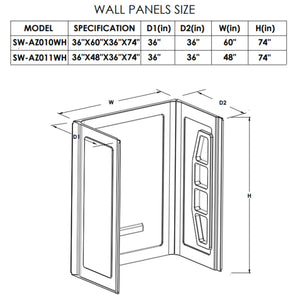 Anzzi Forum 3-piece DIY Friendly Alcove Shower Surround in White SW-AZ010WH - Vital Hydrotherapy