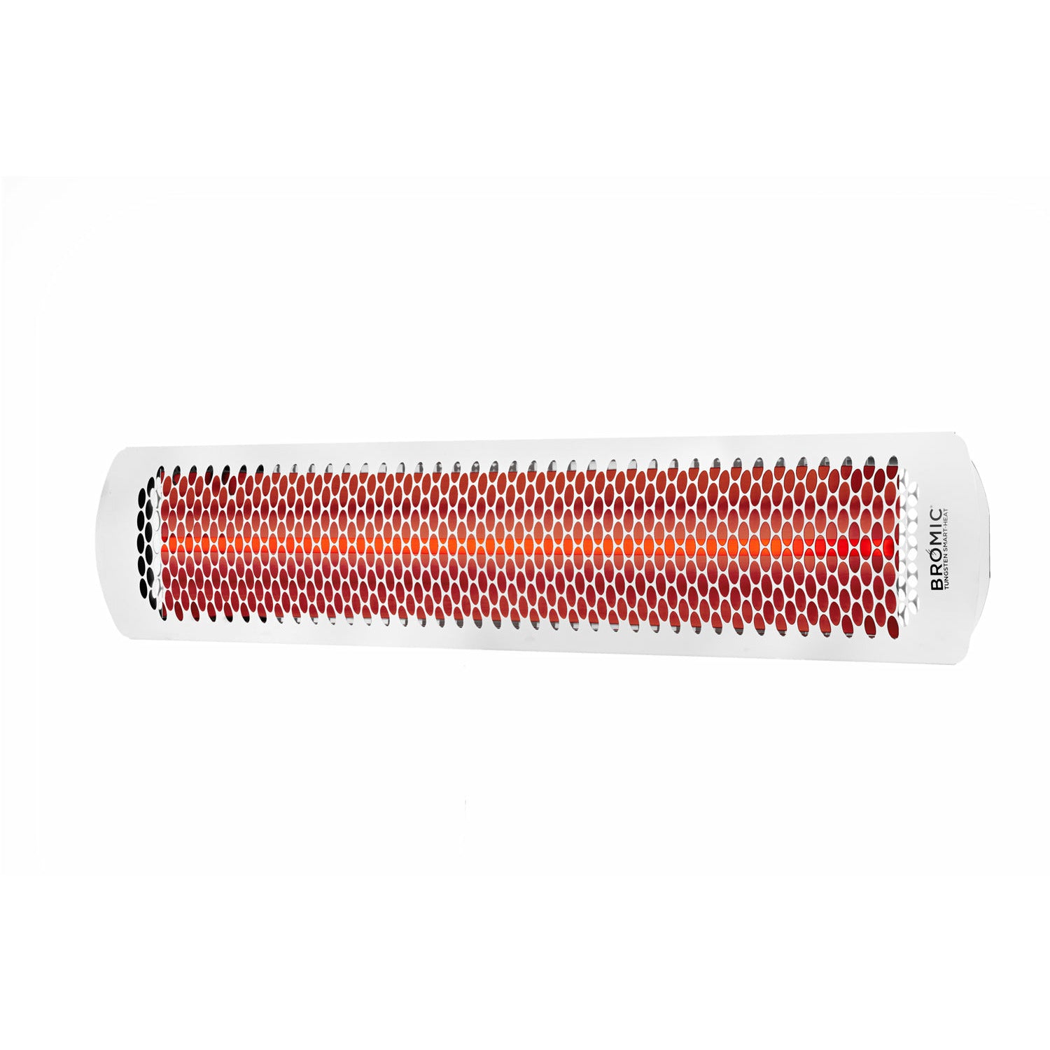 6000W Tungsten Smart-Heat Electric Patio Heater in White Stainless Steel, Black High Temperature Coating in white background