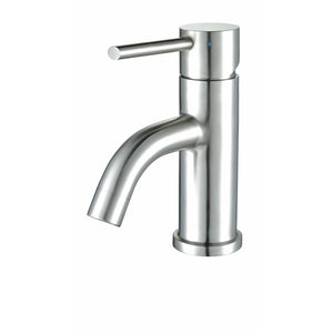 Whitehaus Waterhaus Solid Stainless Steel, Single Hole, Single Lever Lavatory Faucet with Matching Pop-up Waste WHS0111-SB - Vital Hydrotherapy