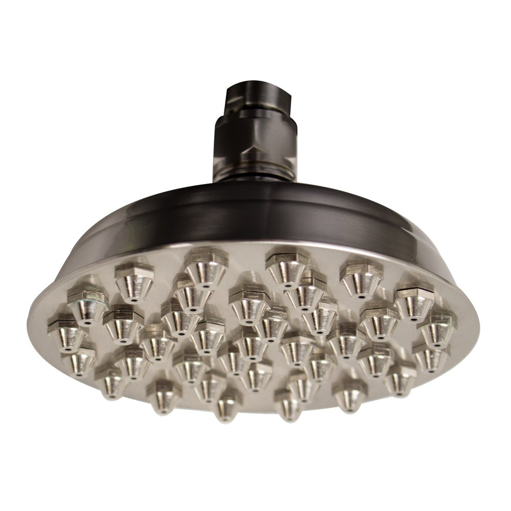 Whitehaus Showerhaus Small Sunflower Rainfall Showerhead with 37 Nozzles - Solid Brass Construction with Adjustable Ball Joint WHSM01-6 - Vital Hydrotherapy