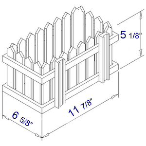 Alfi brand Wooden Hanging Basket Specification Drawing - Vital Hydrotherapy
