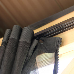 Yardistry 12 x 16 Meridian Gazebo Mesh Kit YM11920COM - Easy Glide Tracks for Opening and Closing the Mesh - Vital Hydrotherapy