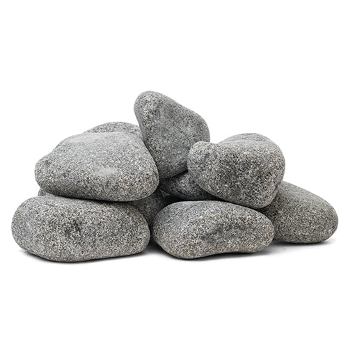 PROSAUNAS Rounded 10-15 cm Sauna Stones, 20 kg per Case, 60 Cases per Pallet, Model 10-15R 130488
