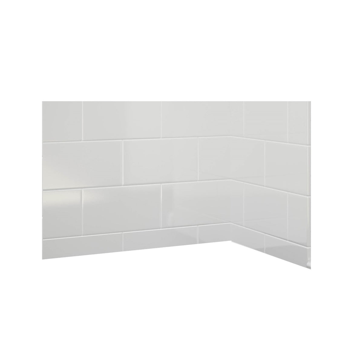 Avora Bath 11x20 Tile White Acrylic Alcove Shower Walls 60"W x 36"D x 96"H AV60361120TLSWS