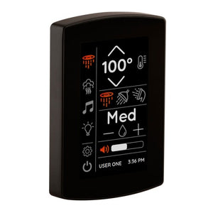 ThermaSol STC Steam Shower Control, 5" Touchscreen, Contemporary Flushmount