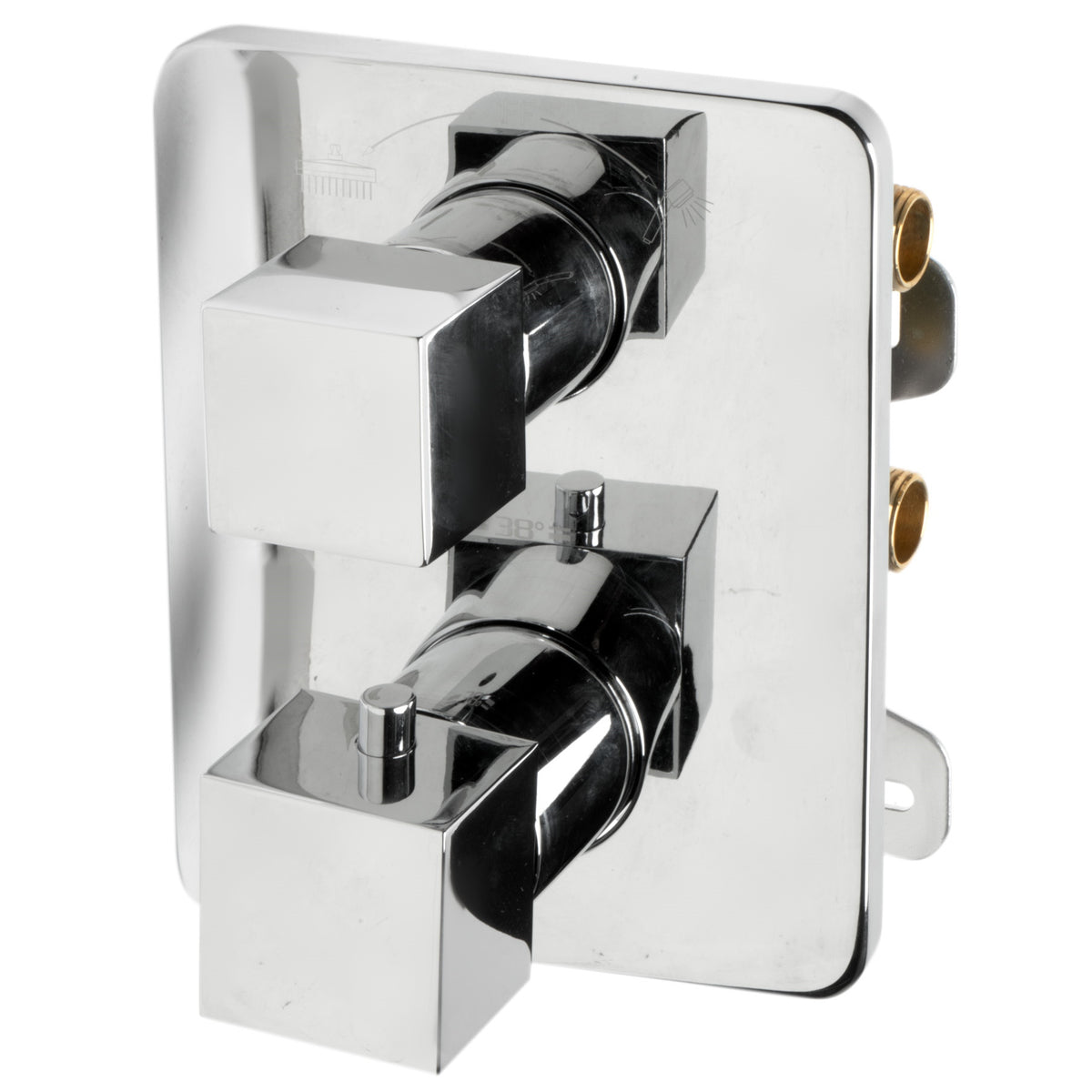 ALFI 2 Way Thermostatic Square Shower Set AB2830