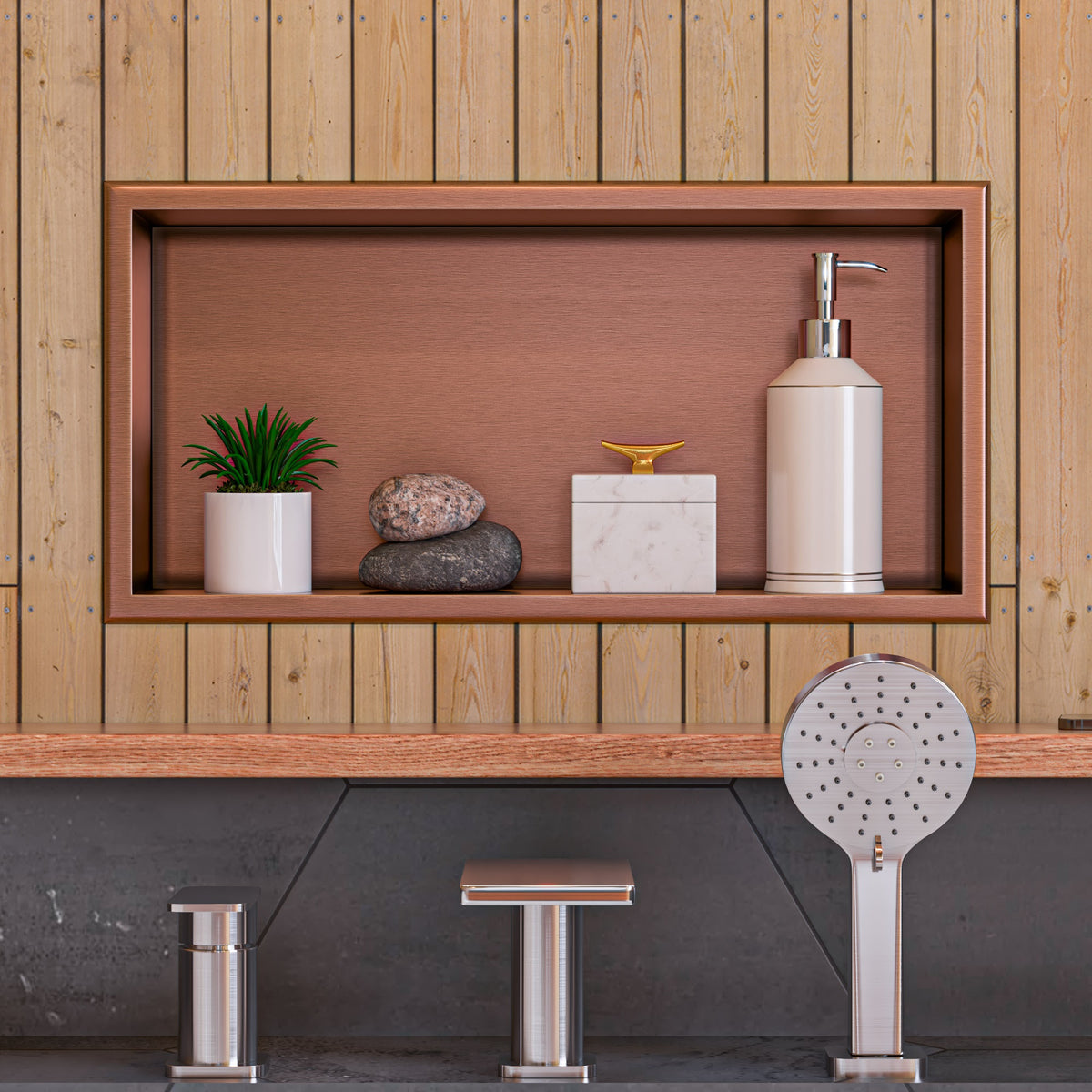 ALFI Deck Mounted Tub Filler with Hand Held Showerhead AB2879