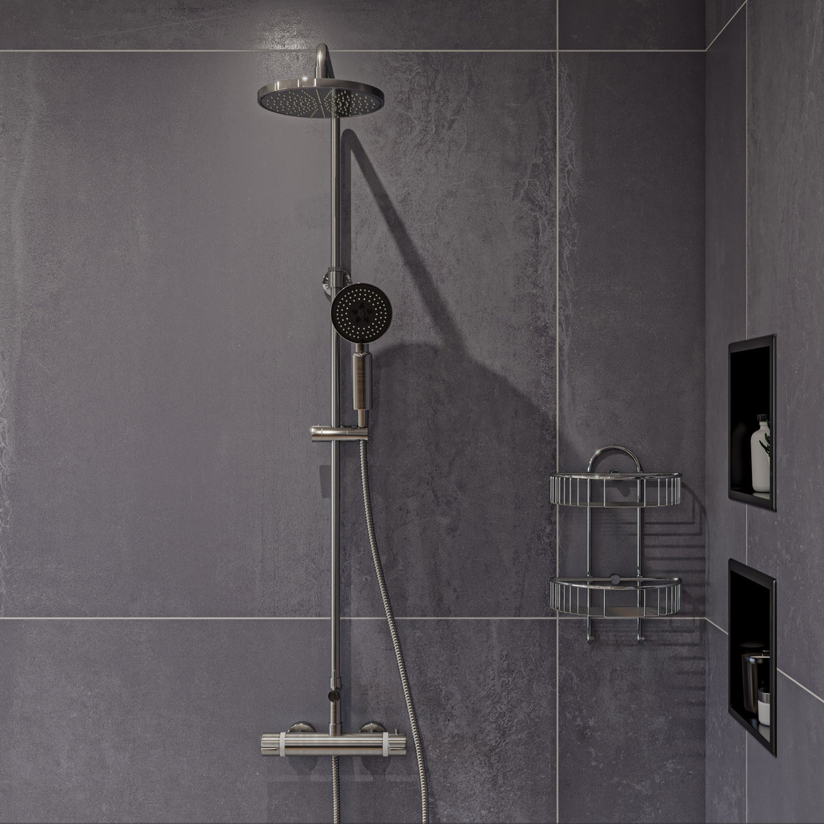 ALFI Round Style Thermostatic Exposed Shower Set AB2867
