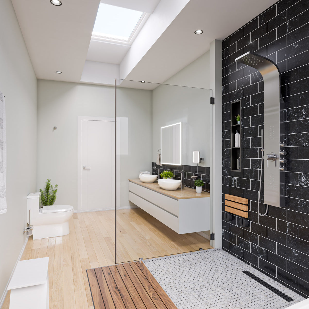 ALFI Stainless Steel Shower Panel with 2 Body Sprays ABSP30