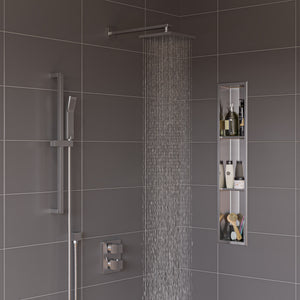 ALFI 2 Way Thermostatic Square Shower Set AB2830