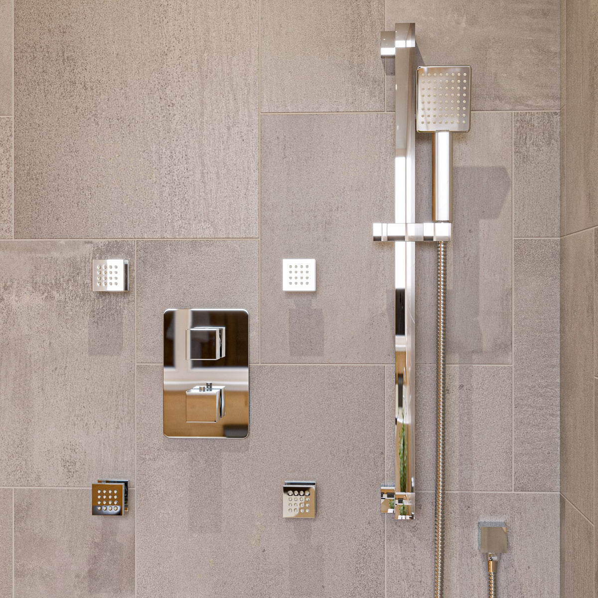 ALFI 3 Way Thermostatic Shower Set with Body Sprays AB2287