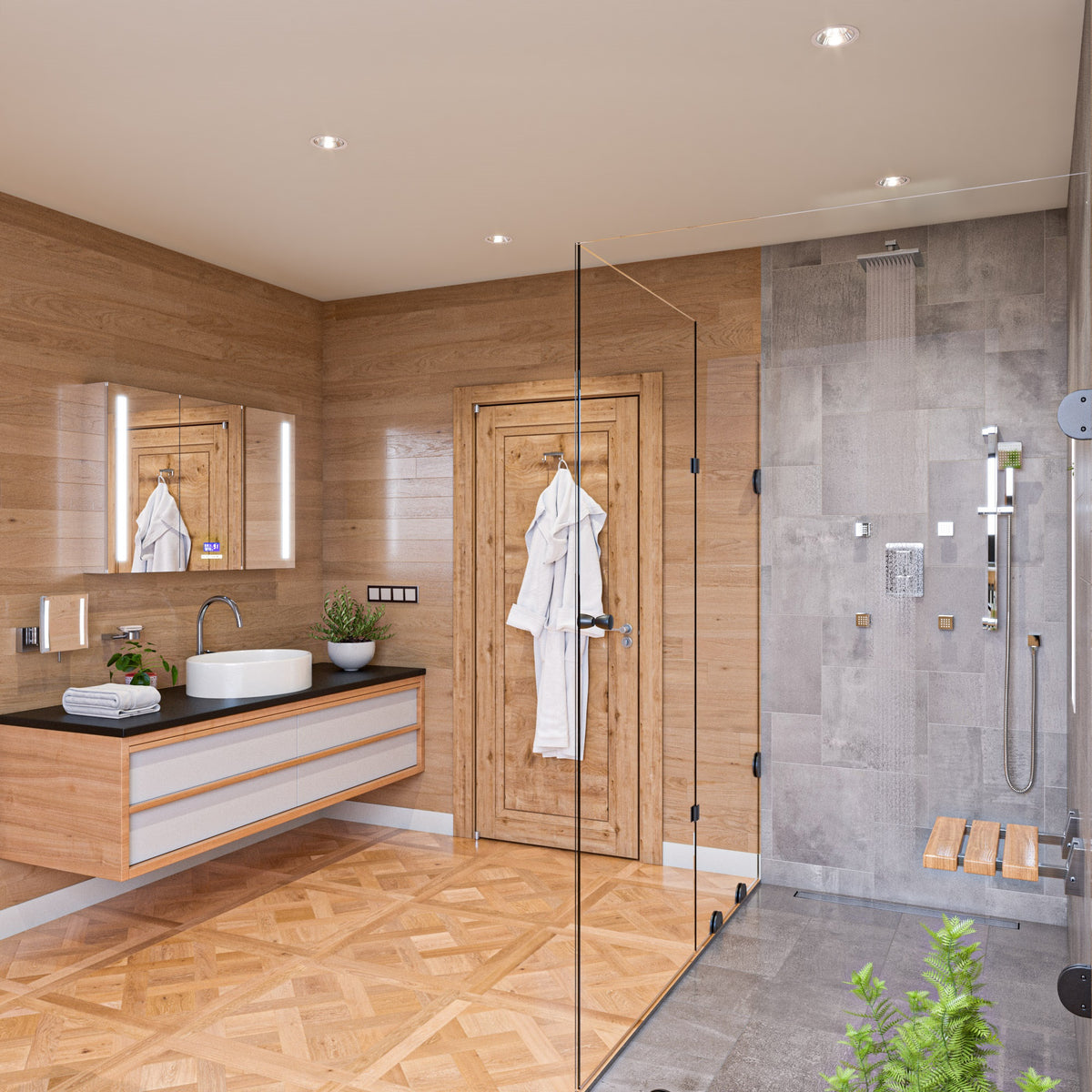 ALFI 3 Way Thermostatic Shower Set with Body Sprays AB2287