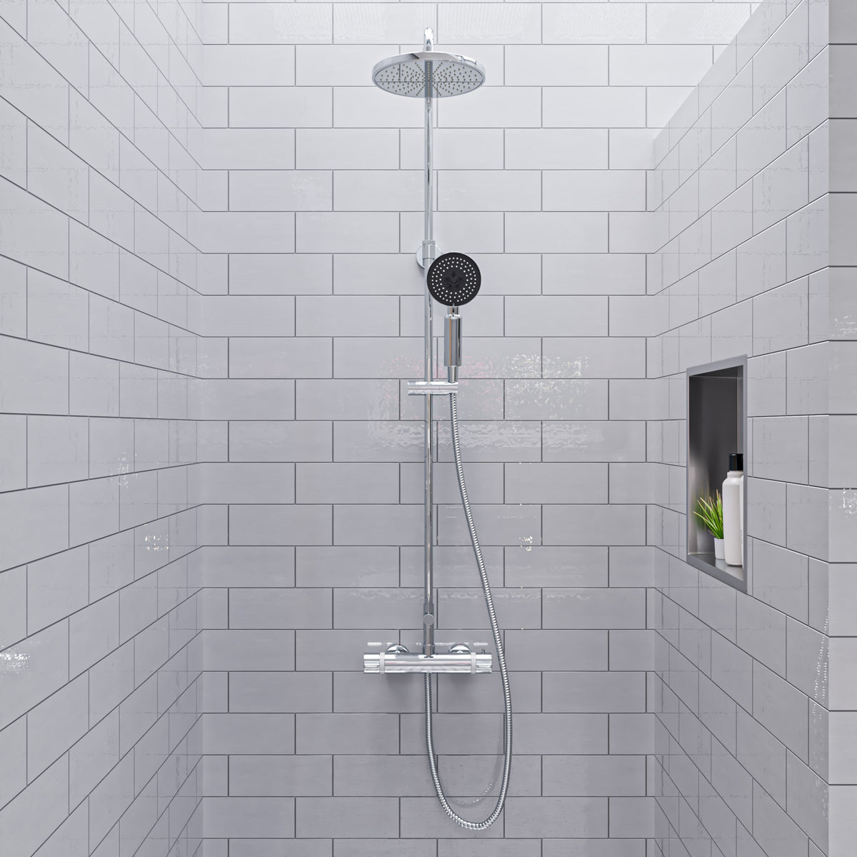 ALFI Round Style Thermostatic Exposed Shower Set AB2867