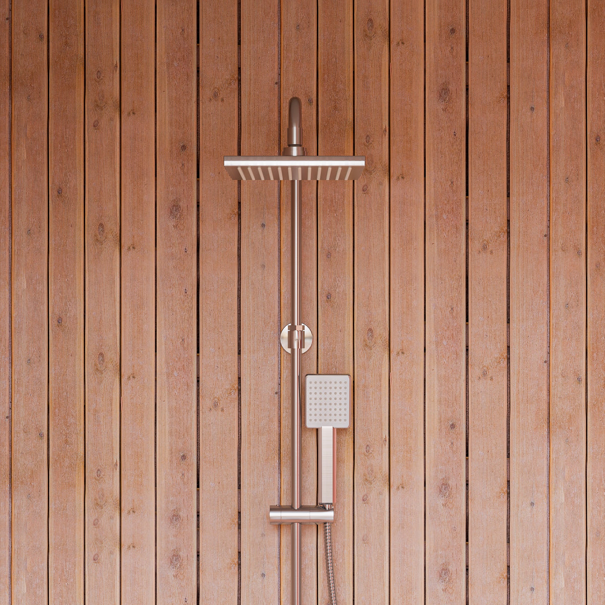 ALFI Square Brushed Nickel Style Thermostatic Exposed Shower Set AB2862-BN