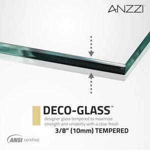 Anzzi Don Series 60 in. x 62 in. Frameless Sliding Tub Door SD-AZ17-01