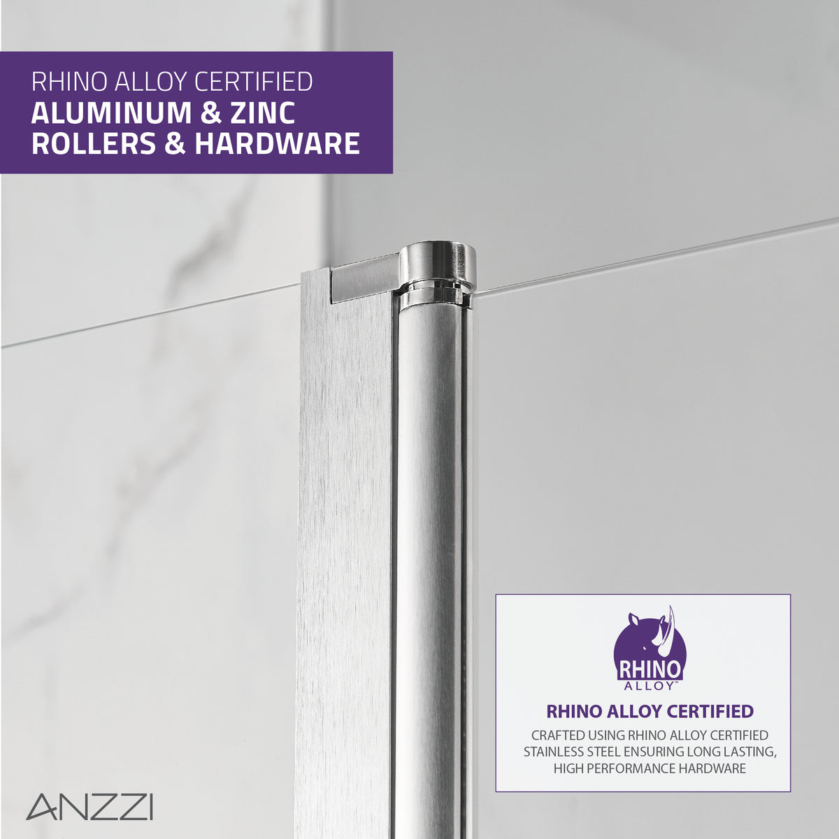 Anzzi Galleon 48 in. x 58 in. Frameless Tub Door with TSUNAMI GUARD SD-AZ054-01
