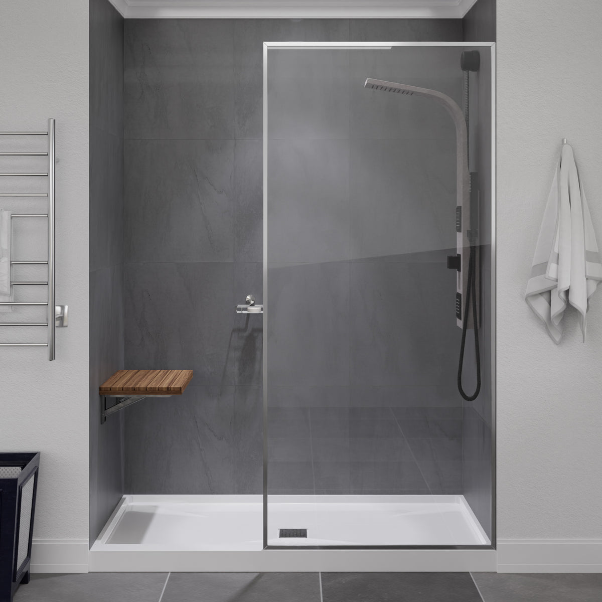 Anzzi Goreme 12.6'' Teak Wall Mounted Shower Seat AC-AZ20