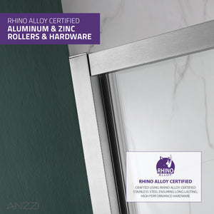 Anzzi Halberd 48 in. x 72 in. Framed Shower Door with TSUNAMI GUARD SD-AZ052-01