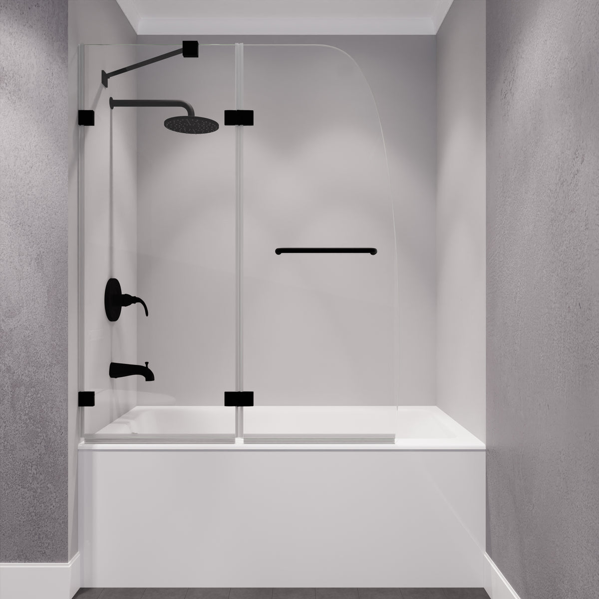 Anzzi Herald Series 48 in. by 58 in. Frameless Hinged Tub Door SD-AZ11-01