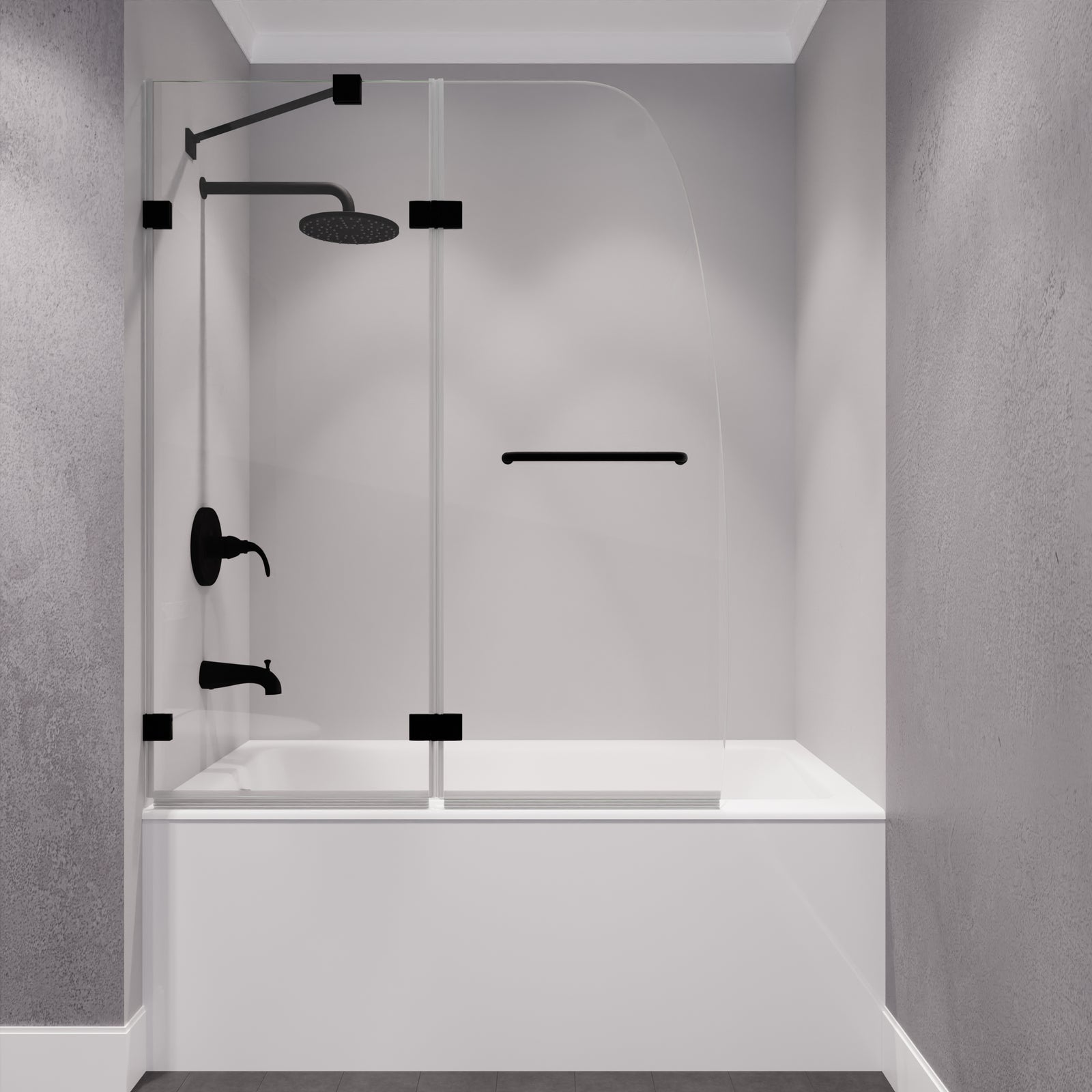 Anzzi Herald Series 48 in. by 58 in. Frameless Hinged Tub Door SD-AZ11-01