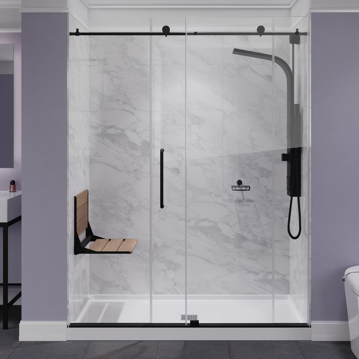 Anzzi Isle 16.7'' Teak Wall Mounted Shower Seat AC-AZ8208