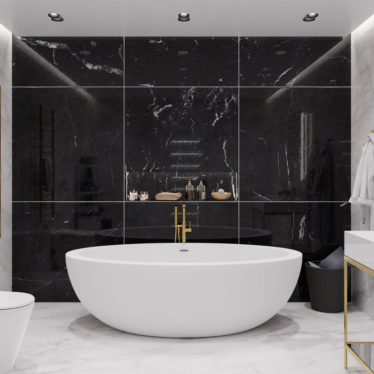 Anzzi Kekehun 6.3 ft. Solid Surface Center Drain Freestanding Bathtub in Matte White FT-AZ8415