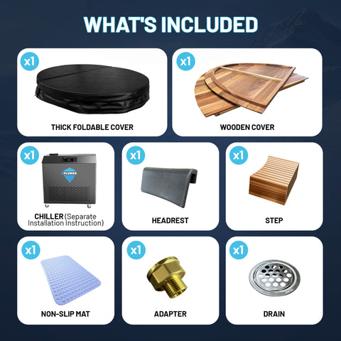 Anzzi 62 in. 2-Person 0-Jet Cedar Cold Plunge  Ice Bath Tub/Hot Tub with 3/4 HP Powerful Chiller and Heater in Natural Finish CP-C6242CDR08HP