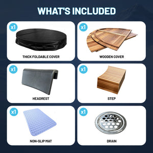 Anzzi 62 in. 2-Person 0-Jet Cedar Cold Plunge Ice Bath/Hot Tub with 24 in. Depth and 169 Gal. Capacity in Natural Finish CP-C6242CDR