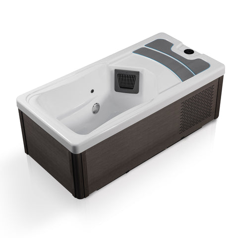 Anzzi 69 in. 1-Person 2-Jets All-in-One Cold Plunge and Hot Tub with Built-in Chiller, Lights, and WiFi in White CP-CH7939WH