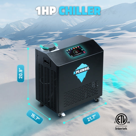 Anzzi Gale Cold Plunge Chiller and Heater- 1 HP in Black with 38°F to 104°F Cooling and Heating, WiFi App Control, and Filter CP-CHILL1HP