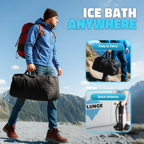 Anzzi Kodiak 1-Person Inflatable Cold Plunge Ice Bath Tub/Hot Tub with PVC Insulated Lid, 1 HP Chiller and Heater in Gray CP-IFTUB-1HP